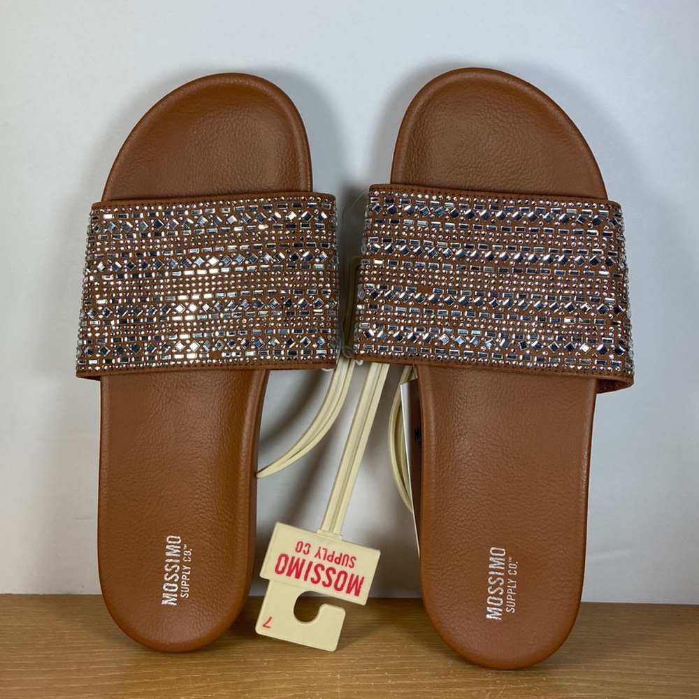 Mossimo Supply Co. Tan Daylan Slides Women’s Size 7